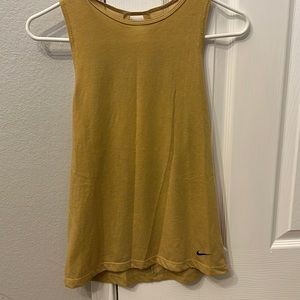 Nike mustard color tank top, size S, worn once.